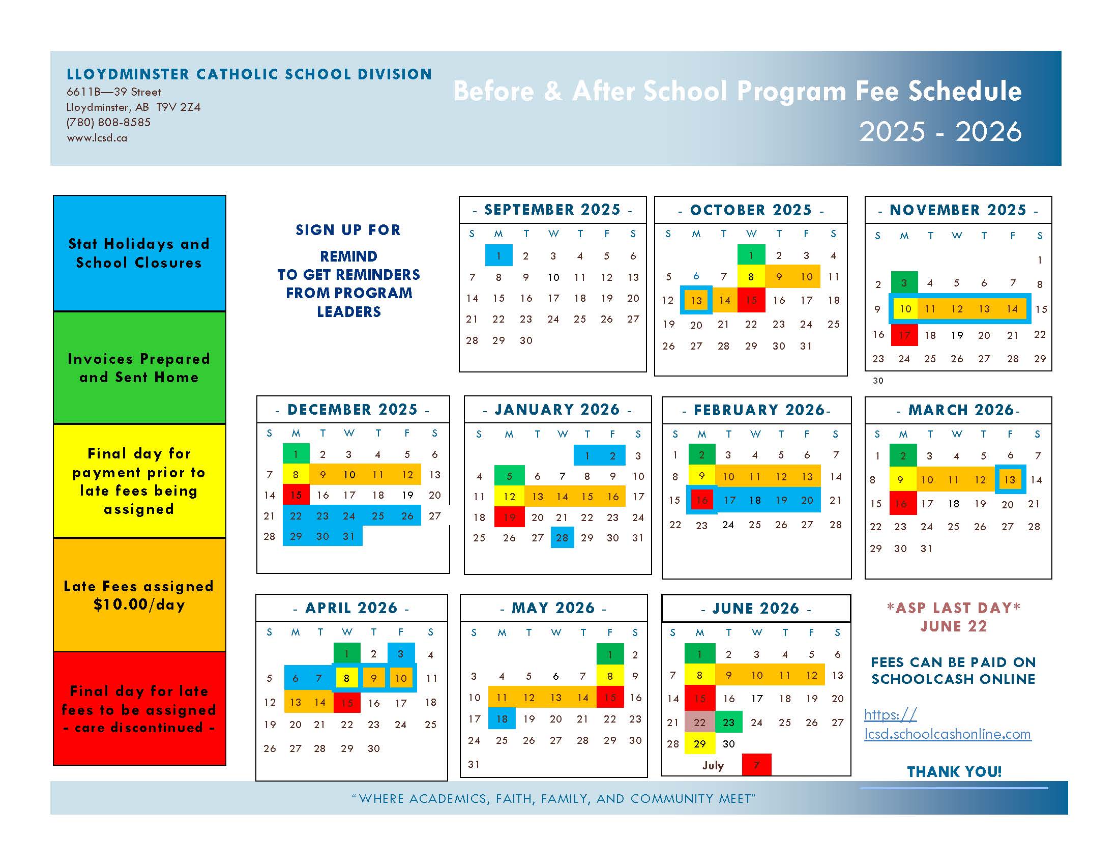2025 2026 FEE SCHEDULE ASP