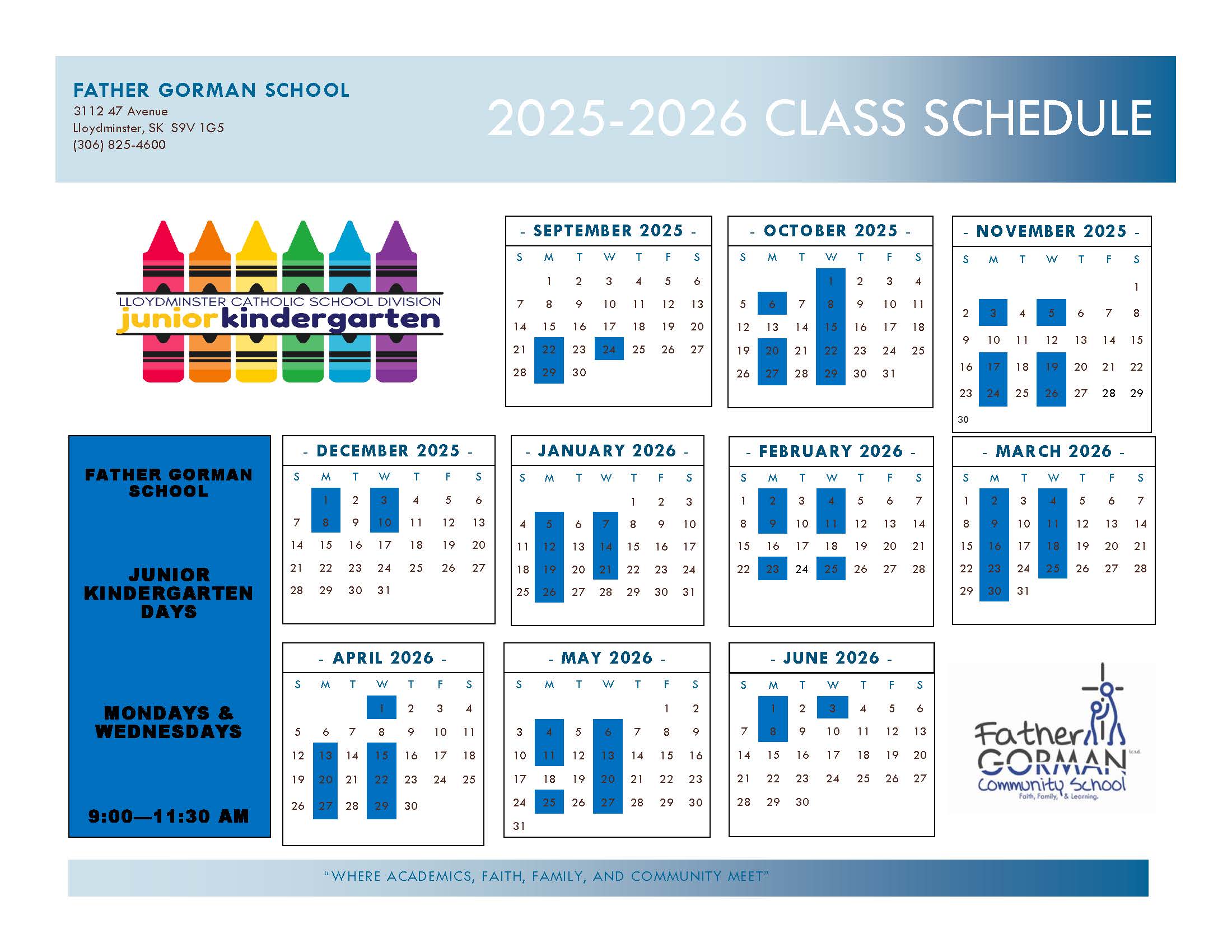 FG JK FInal 2025 2026 School Year Calendar
